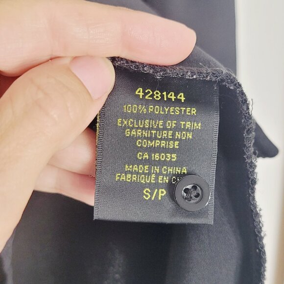 Catherine Malandrino Black Pocket Relaxed Fit Blouse Button Down Business Causal - Picture 9 of 12